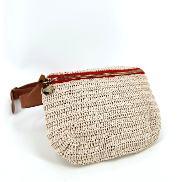 Clare V Handbags - Clare V. Woven Raffia Belt Bag Fanny Pack Leather Belt Adjustable Small